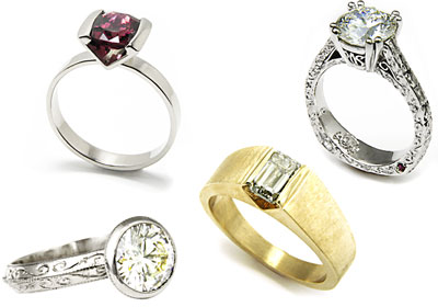 hand engraved custom engagement rings