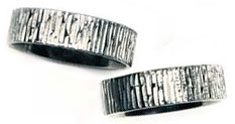 hand engraved textured wedding bands